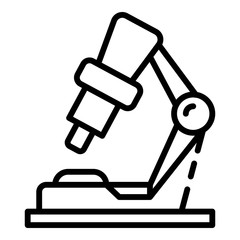Poster - Laboratory microscope icon. Outline laboratory microscope vector icon for web design isolated on white background