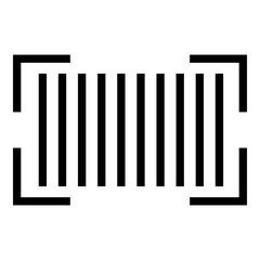 Poster - Barcode scan icon. Outline barcode scan vector icon for web design isolated on white background