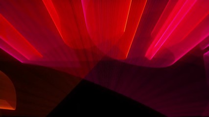 Poster - Laser show abstraction with bright colors, 3d render computer generated background