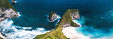 Fototapeta  - Aerial shoot from Nusa Penida island near Bali. Tropical summer view.