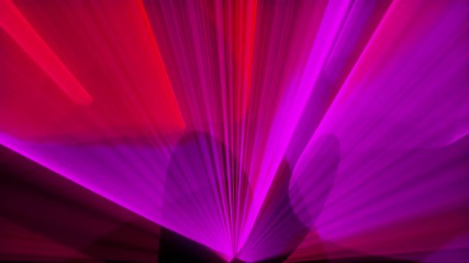 Poster - Laser show abstraction with bright colors, 3d render computer generated background