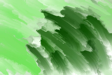  Abstract artistic textural green illustration. Image of green meadows or fields. Drawing paints.