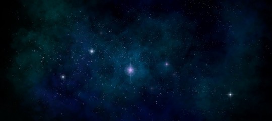 Wall Mural - universe filled with stars, nebula and galaxy.