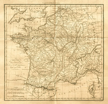 Vintage Map Of Europe FRANCE Free Stock Photo - Public Domain Pictures