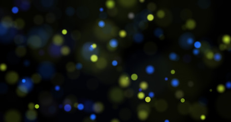 Poster - dust particles. abstract background of particles. bokeh of lights on black background. 3d rendering