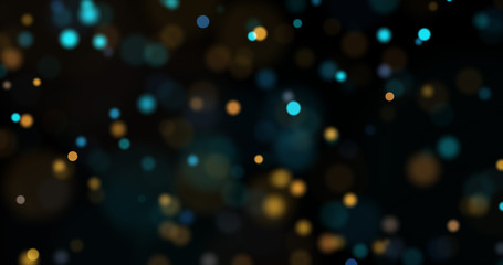 Poster - dust particles. abstract background of particles. bokeh of lights on black background. 3d rendering