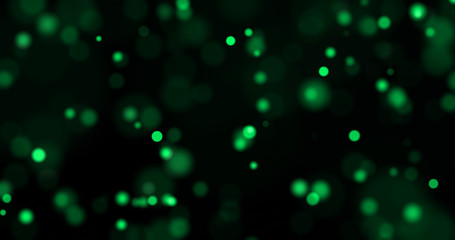 Poster - dust particles. abstract background of particles. bokeh of lights on black background. 3d rendering