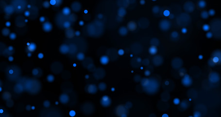 Poster - dust particles. abstract background of particles. bokeh of lights on black background. 3d rendering