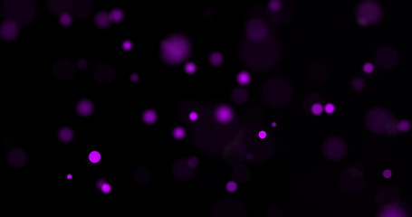 Poster - dust particles. abstract background of particles. bokeh of lights on black background. 3d rendering