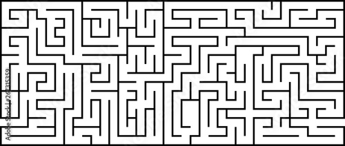 Fotomural Rectangle labyrinth with entry and exit