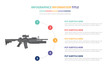 © maslakhatul - m-16 assault riffle infographic template concept with five points list and various color with clean modern white background - vector