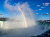 Fototapeta Nowy Jork - Double Rainbow in Niagara Falls, Horseshoe Falls, Ontario, Canada