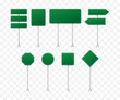© DG-Studio - Set of road signs isolated on transparent background. Vector stock illustration