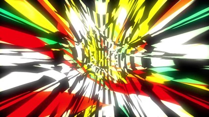Poster - Dynamic bright glich video or effect of motion in the bright space, 3d rendering computer generated background
