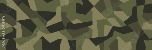 Cuadros en Lienzo Vector geometric camouflage seamless pattern