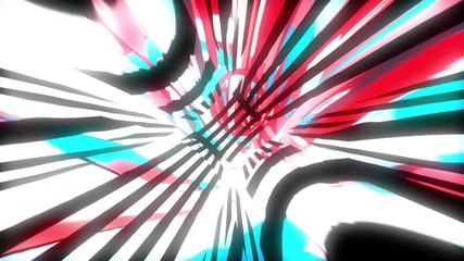 Poster - Dynamic bright glich video or effect of motion in the bright space, 3d rendering computer generated background