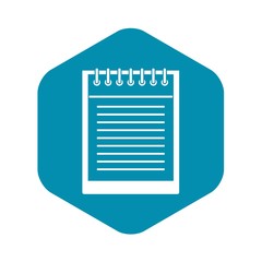 Poster - Spiral notepad icon. Simple illustration of spiral notepad vector icon for web
