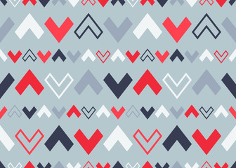 Poster - Vector Tribal Seamless Solorful Geometric Pattern. Ethnic Texture with Arrows.