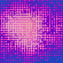 Poster - Vector Abstract Background for Dj Party Posters and Banners. Purple and Pink Illustration with Neon Effect