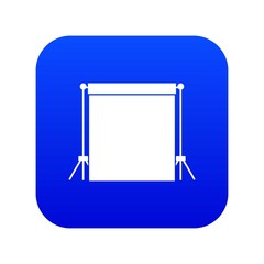 Poster - Studio backdrop icon digital blue for any design isolated on white vector illustration