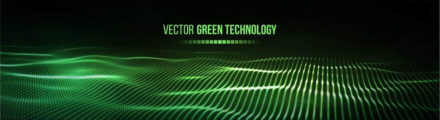 Green technology background. Futuristic vector illustration. Big data. EPS 10