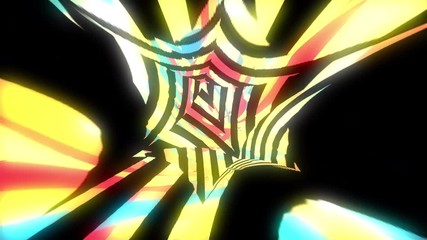 Poster - Dynamic bright glich video or effect of motion in the bright space, 3d rendering computer generated background