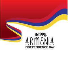 Wall Mural - Happy Armenia independence day vector template. Design for banner, greeting cards or print. Celebration national day. - Vector