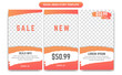 Discount Sale promotion Social Media Story Template Design set in Trendy orange gradient color