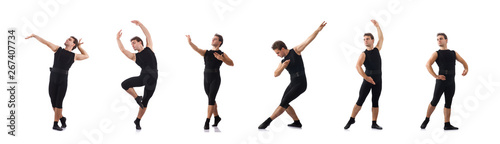 Fotomural Dancer isolated on the white background