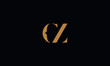CZ logo design template vector illustration