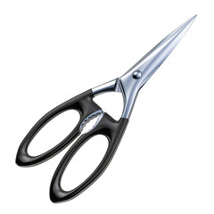 Poster - Kitchen scissors or kitchen shears. 3D rendering
