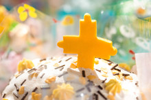 Beautifully Decorated Traditional Easter Cakes On The Eve Of The Celebration Of Easter. Closeup Photo