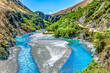 Schlucht mit dem Shotover River an der Skippers Canyon Road nördlich von Queenstown in der Otago Region auf der Südinsel von Neuseeland