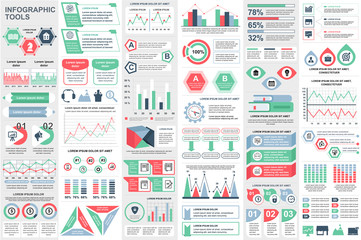 Aufkleber - Infographic elements data visualization vector design template. Can be used for steps, options, business processes, workflow, diagram, flowchart concept, timeline, marketing icons, info graphics.