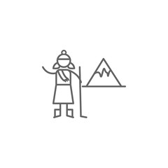 Poster - glacier, adventure icon. element of adventure icon. thin line icon for website design and developmen