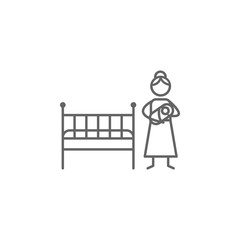 Wall Mural - Motherhood, baby, sleep icon. Element of family life icon. Thin line icon for website design and development, app development. Premium icon