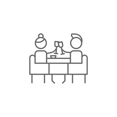 Sticker - Dining, drink, restaurant icon. Element of restaurant icon. Thin line icon for website design and development, app development. Premium icon