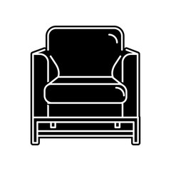 Wall Mural - Armchair  icon. Element of household for mobile concept and web apps icon. Glyph, flat icon for website design and development, app development