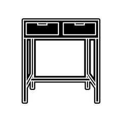 Poster - desk icon. element of household for mobile concept and web apps icon. glyph, flat icon for website d