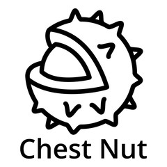 Poster - Chest nut icon. Outline chest nut vector icon for web design isolated on white background