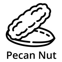 Poster - Pecan nut icon. Outline pecan nut vector icon for web design isolated on white background