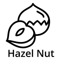 Poster - Hazel nut icon. Outline hazel nut vector icon for web design isolated on white background