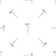 Poster - Hand rake tool pattern seamless vector repeat geometric for any web design