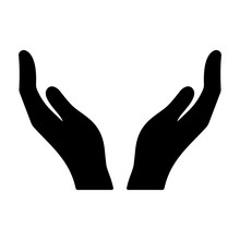 Hands Icon. Cupped Hands Vector