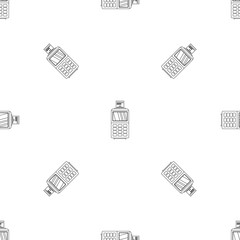Poster - Credit card pay device pattern seamless vector repeat geometric for any web design
