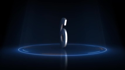 4k countdown blue