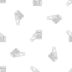 Poster - Pay credit card pattern seamless vector repeat geometric for any web design