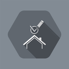 Wall Mural - Checking house - Vector web icon