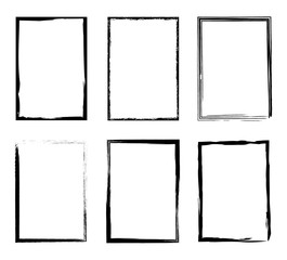 Poster - Grunge frame collecton. Grounge border set. Vector