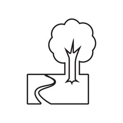 wood path icon. Element of Landscape for mobile concept and web apps icon. Outline, thin line icon for website design and development, app development